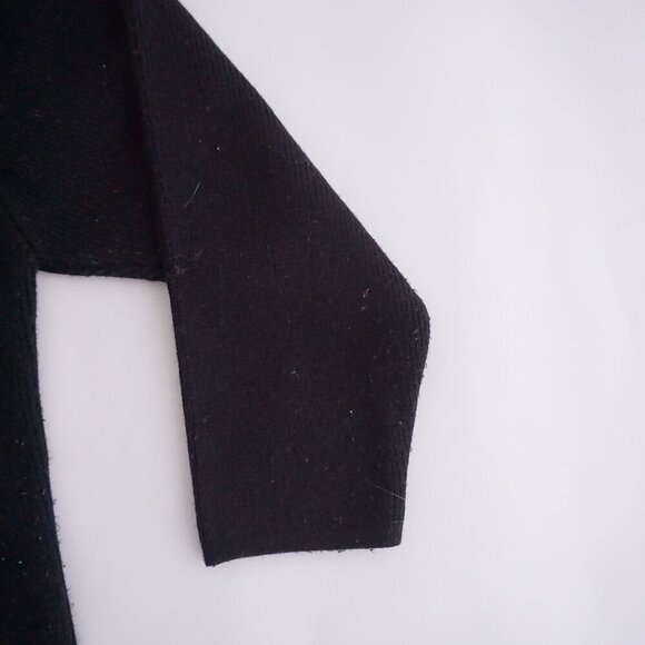 Vintage Crystal Kobe Black Embroidered Harvest Leaves Button Cardigan Sweater L - Picture 5 of 11